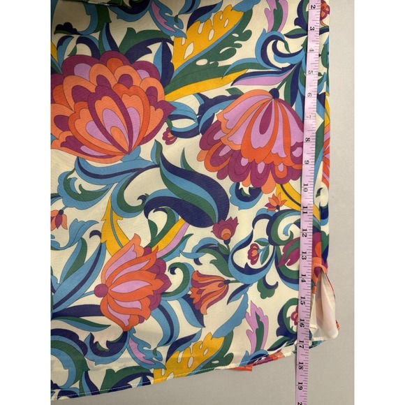 Trina Turk Tanvi Long Multi Color Balloon Sleeve Tanvi Top. Sz M. NWOT - Picture 6 of 11